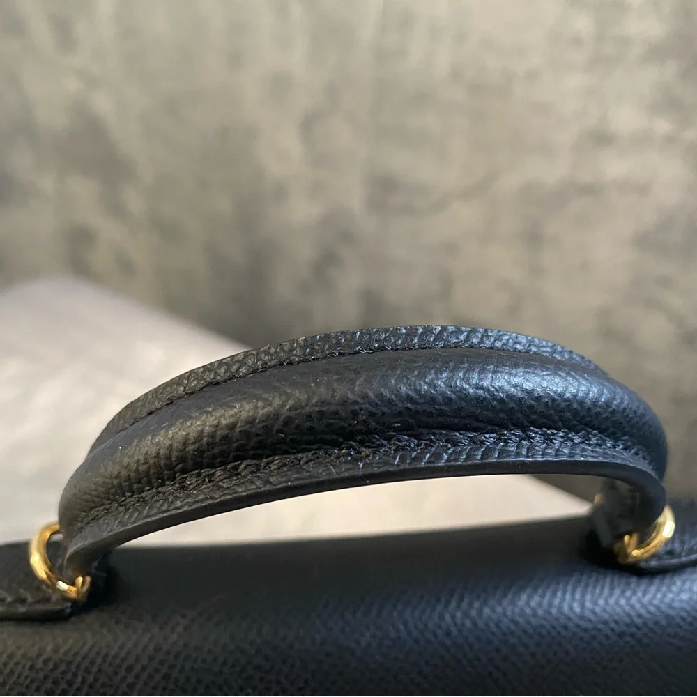 Hermès Mini Kelly (20cm) in black Epsom leather - Picture 9 of 16